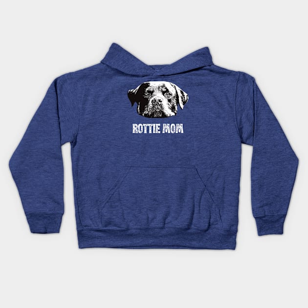 Rottie Mom Rottweiler Design Kids Hoodie by DoggyStyles